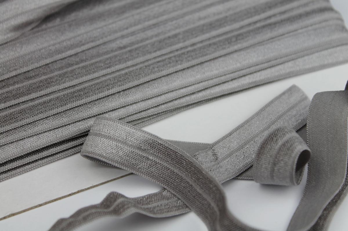 Elastisches Einfassband - silbergrau