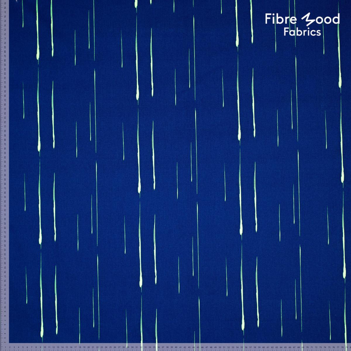 Fibre Mood Special no. 3  "Perla", Gewebte Baumwolle blau brushed lines - FM31032410