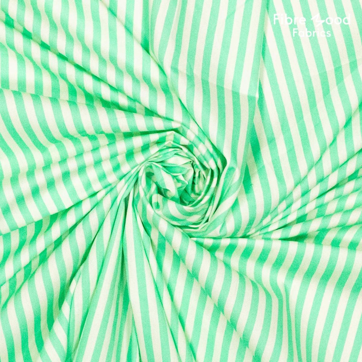 Fibre Mood 29 "Christine" Baumwolle Poplin Streifen grün weiß - FM31032630
