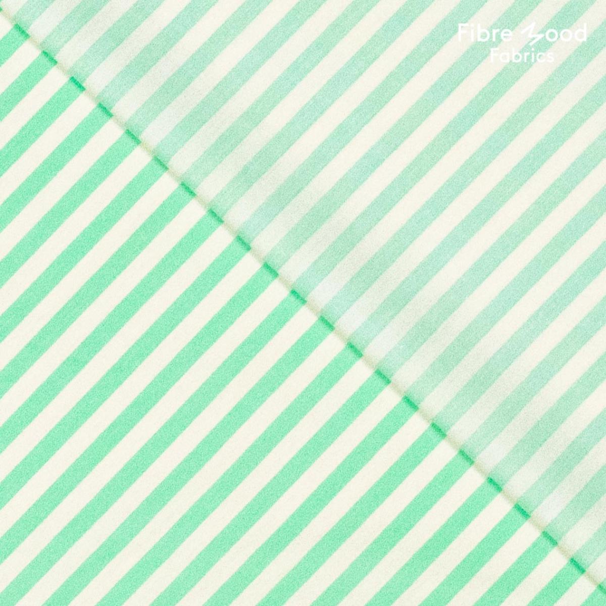 Fibre Mood 29 "Christine" Baumwolle Poplin Streifen grün weiß - FM31032630