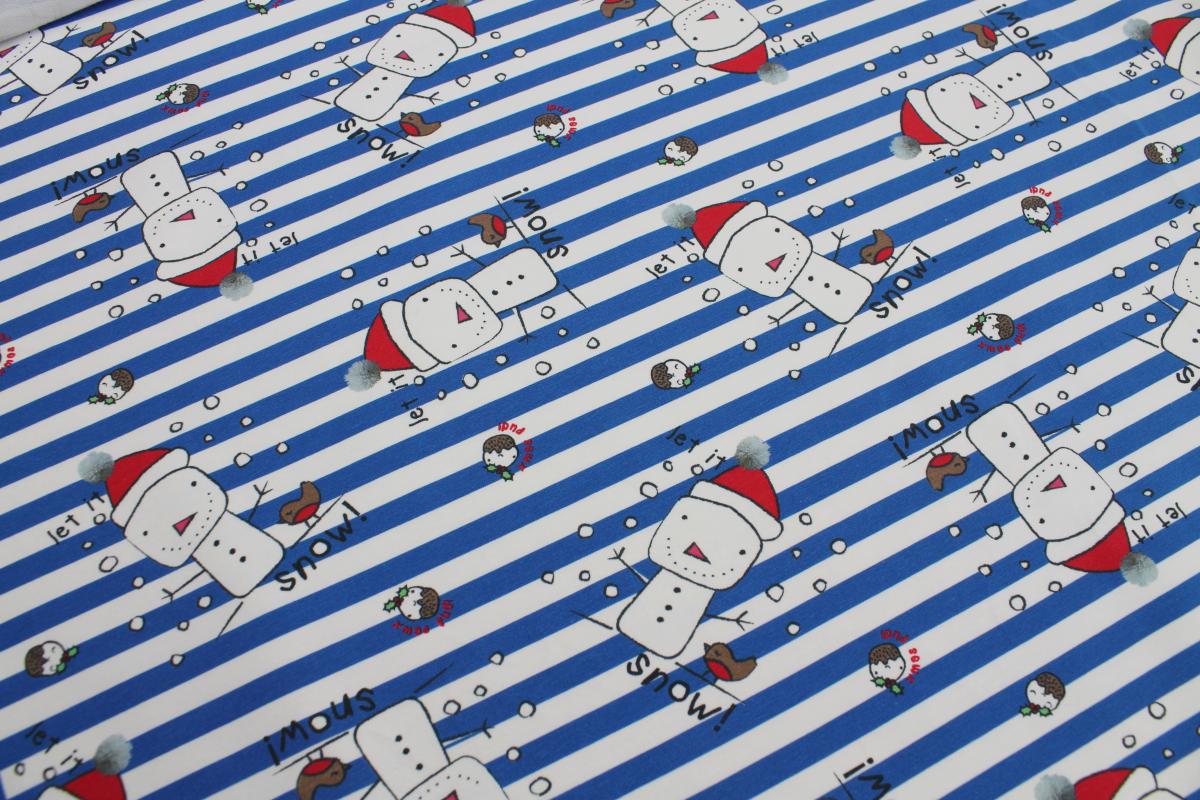 Hilco French Terry "X-mas-Trio" - blau Panel 115cm