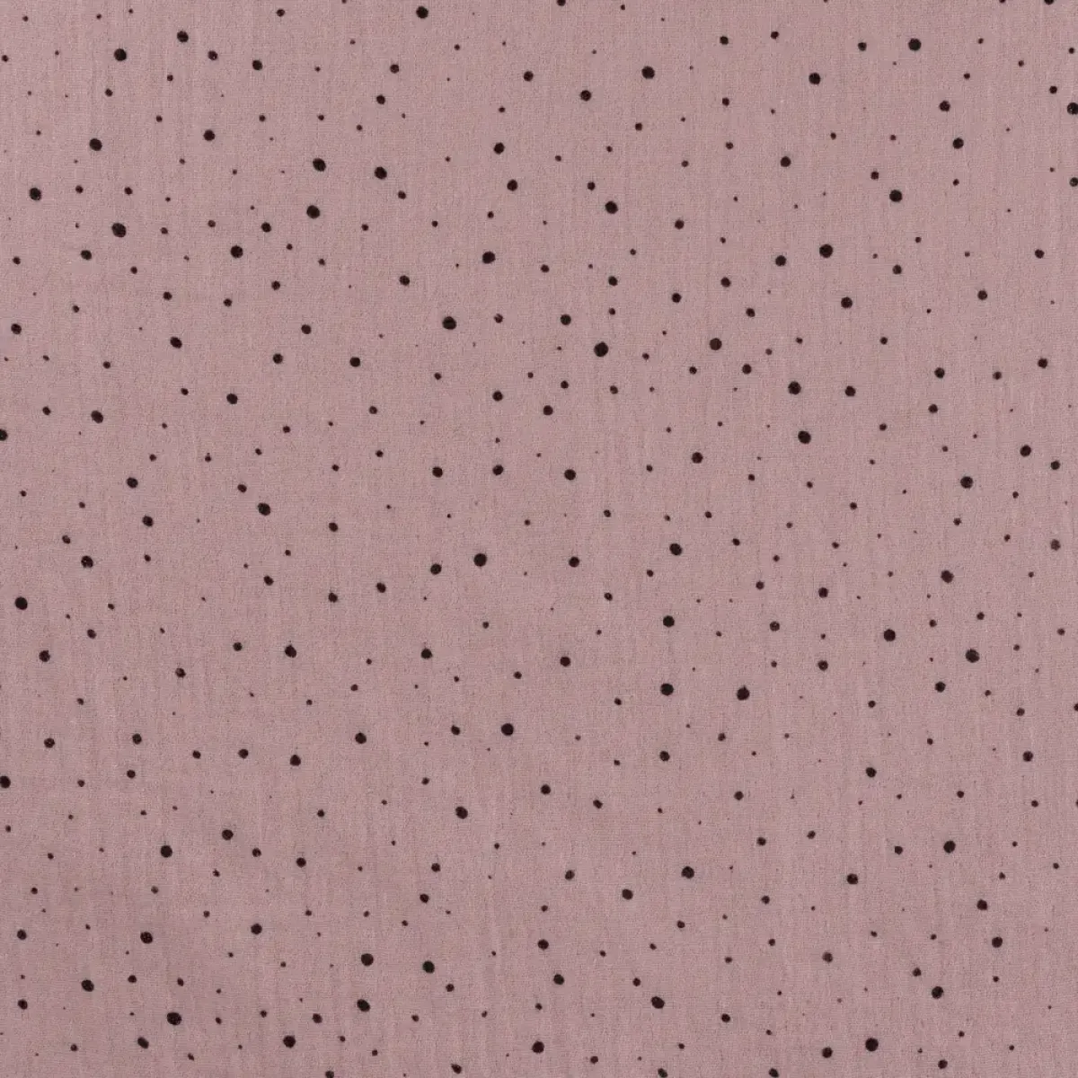 Musselin altrosa mit Schimmer und schwarzen Punkten