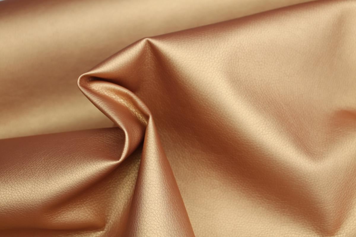 Kunstleder metallic - helles kupfer