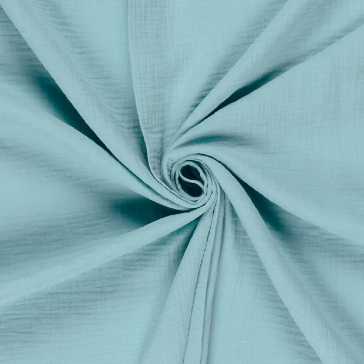 Musselin - uni indgoblau - blau