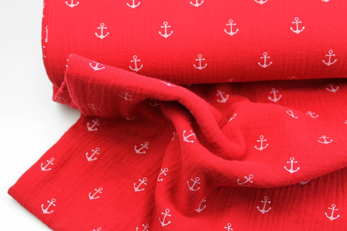 Musselin Anker - rot