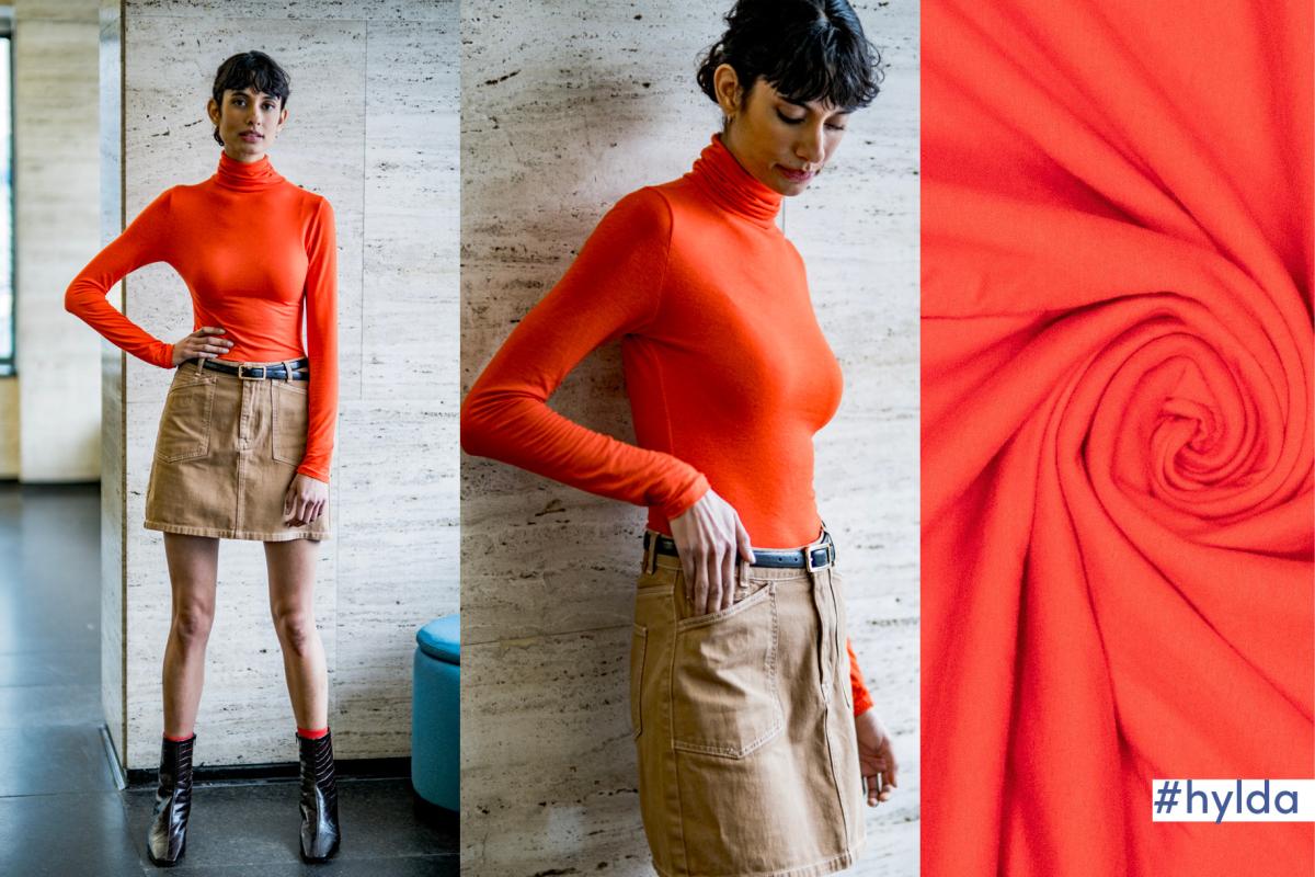 Fibre Mood Special no. 3  "Hylda" - dünner Jersey Viskose und Wolle orange FM794804203