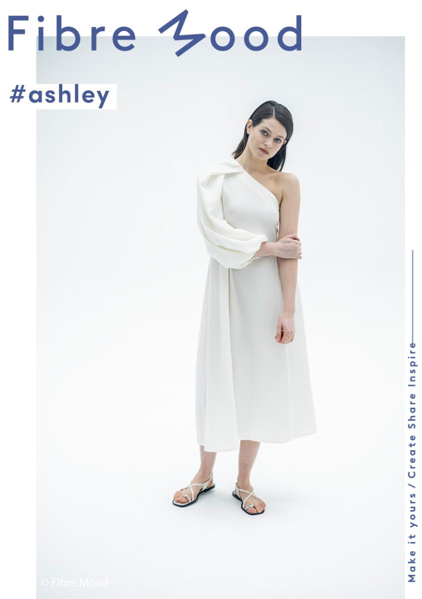 Fibre Mood 28 - FM791031007 "Ashely" OFFWHITE Crinkle Webware Baumwolle, Polyester, Elasthan
