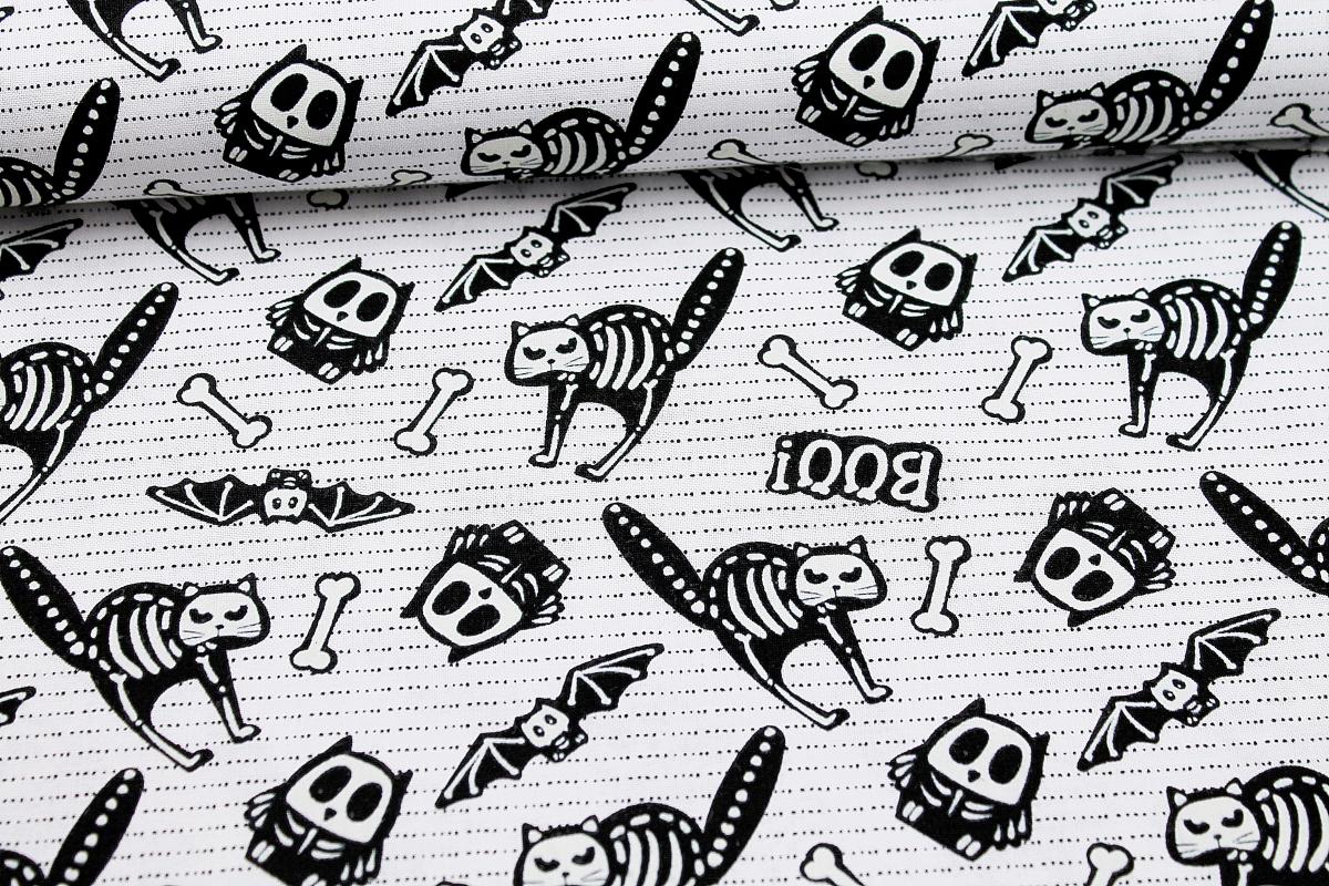 Patchworkbaumwolle „Glow Ghosts“ by Shelly Comiskey – Skelett