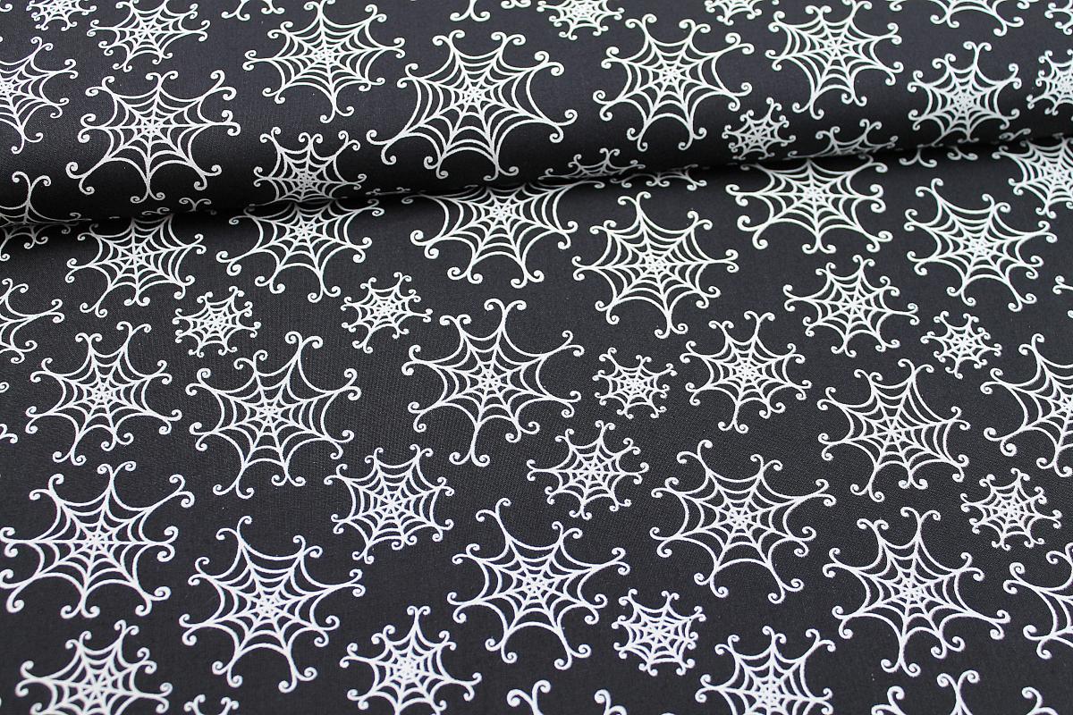 Patchworkbaumwolle „ Here we Glow“ by Delphine Cubitt – Spinnennetz