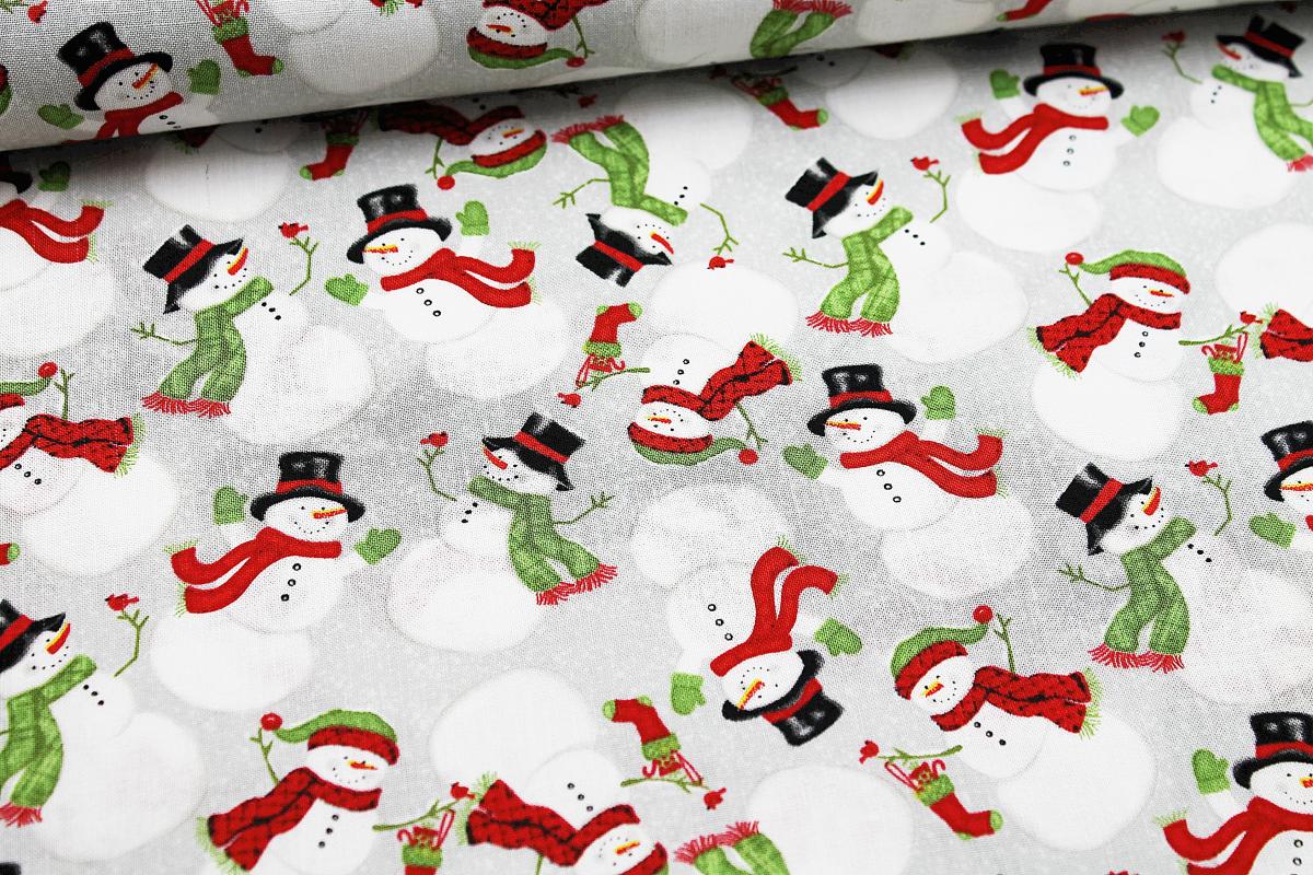 Patchworkbaumwolle „Snow Merry Schneemänner“ by Studio E