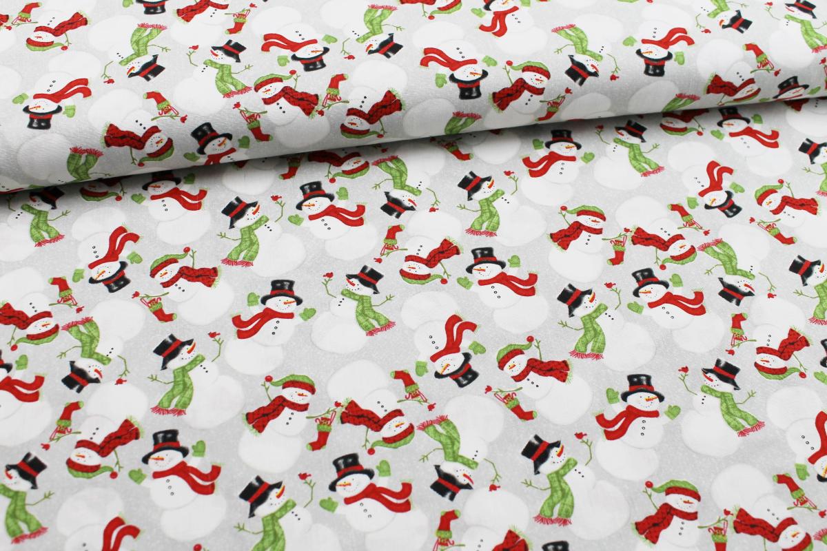 Patchworkbaumwolle „Snow Merry Schneemänner“ by Studio E