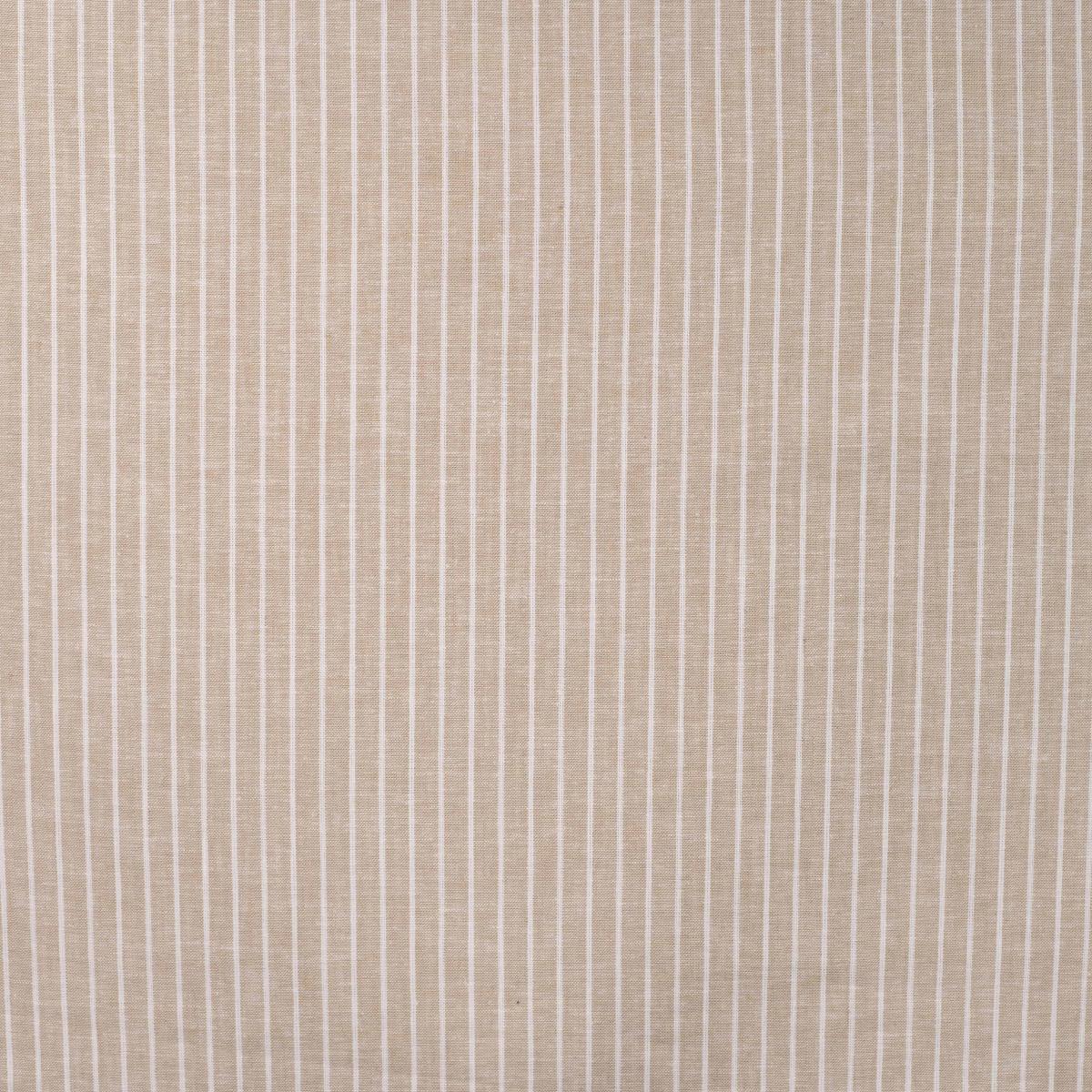Gestreifter Leinen Baumwolle Stoff in Beige Detailansicht