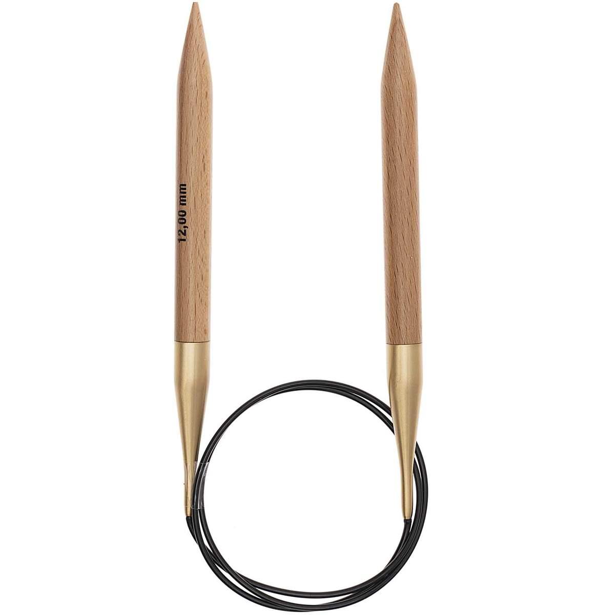 Rico Design Rundstricknadel Holz 12mm 80cm