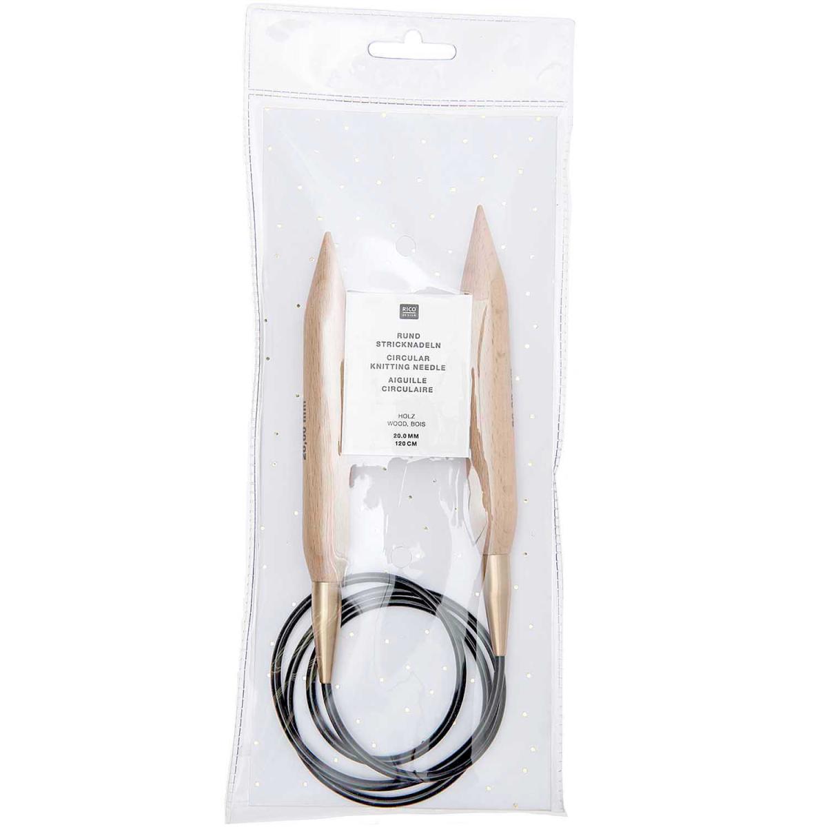 Rico Design Rundstricknadel Bambus 3,0mm 80cm
