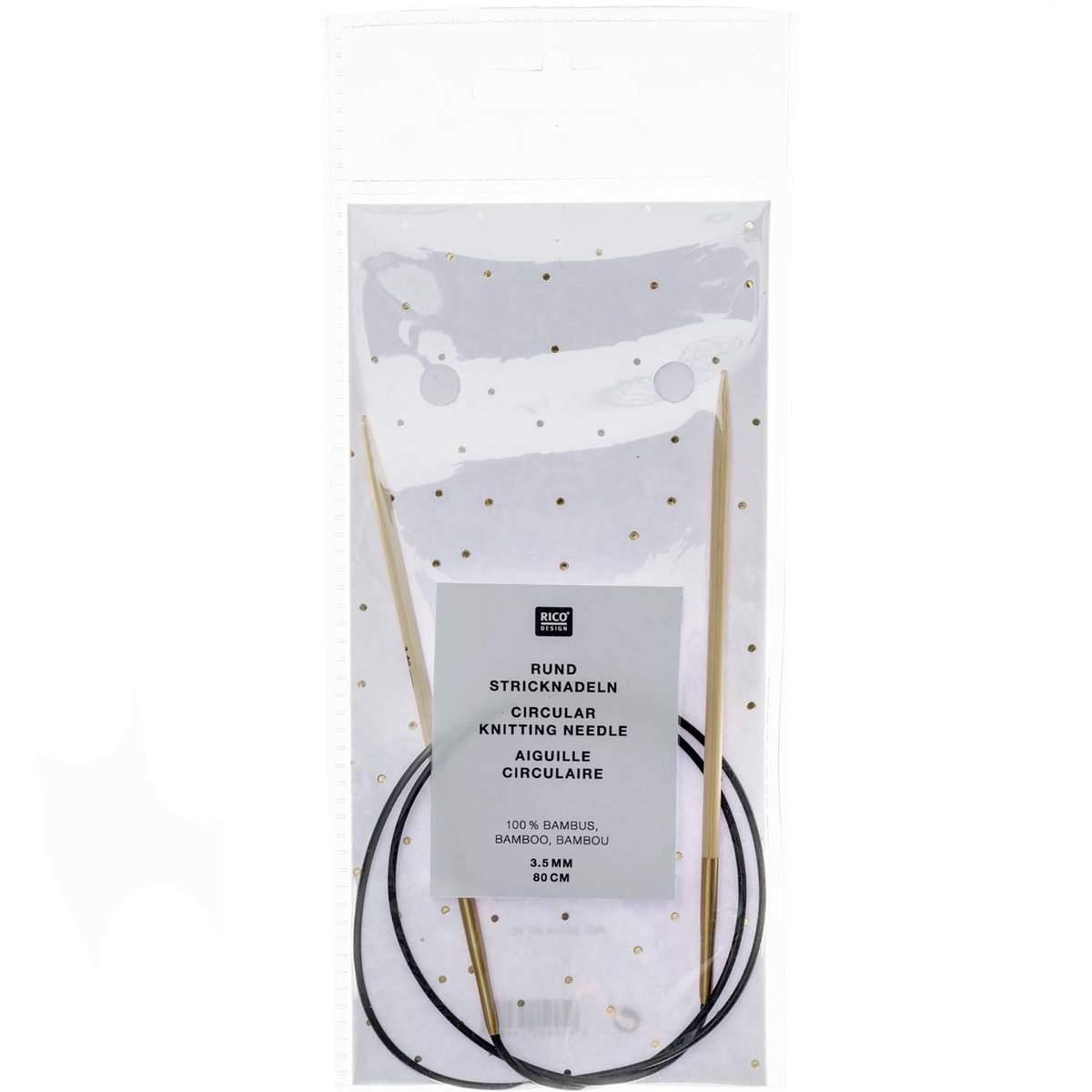 Rico Design Rundstricknadel Bambus 3,0mm 80cm