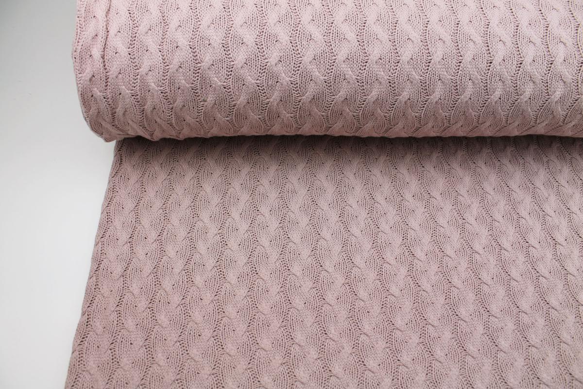 Zopfstrick rosa - Strickstoff