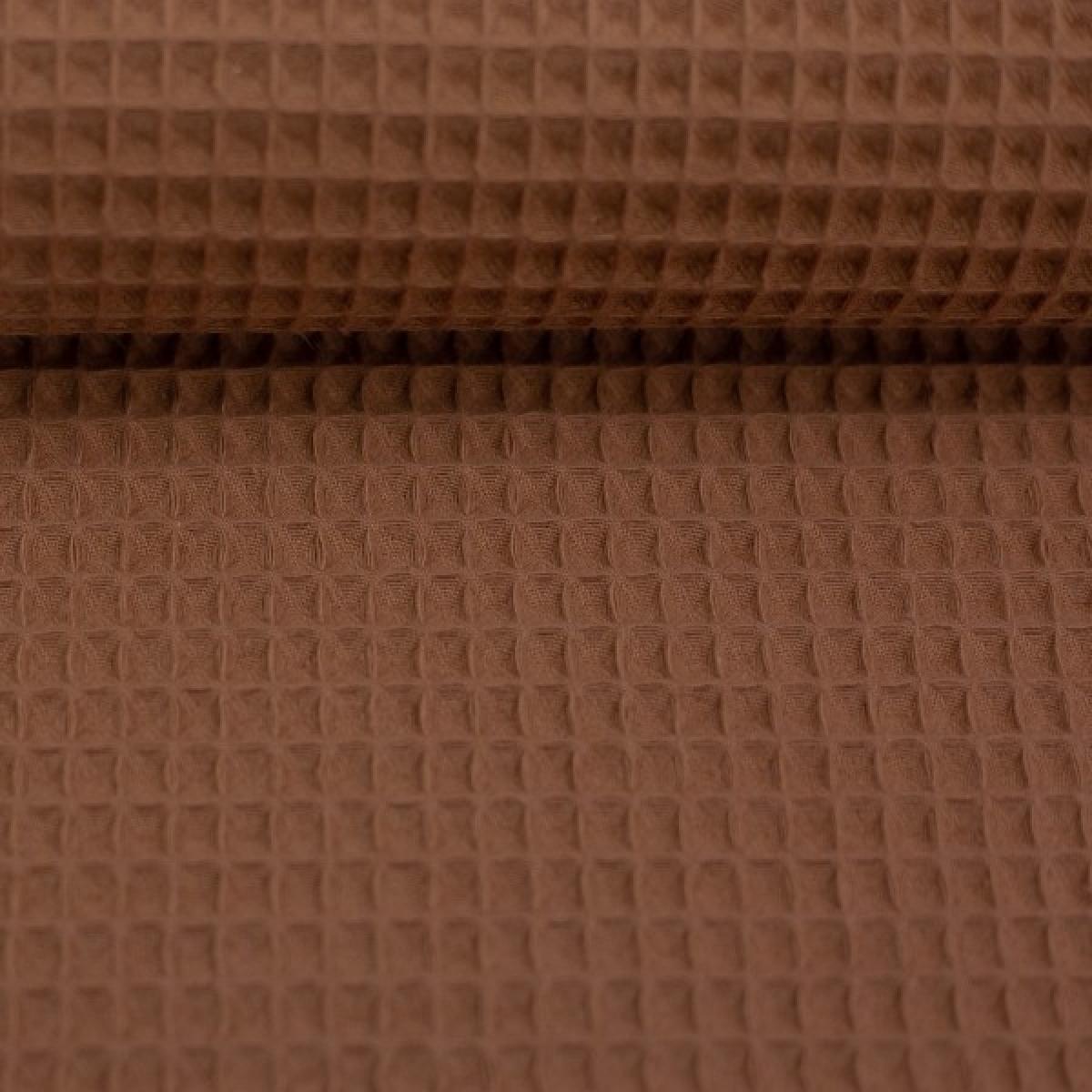 Waffelpiqué Nelson uni - terracotta