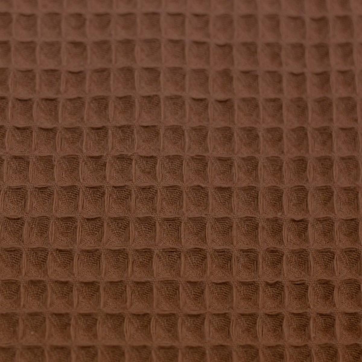 Waffelpiqué Nelson uni - terracotta