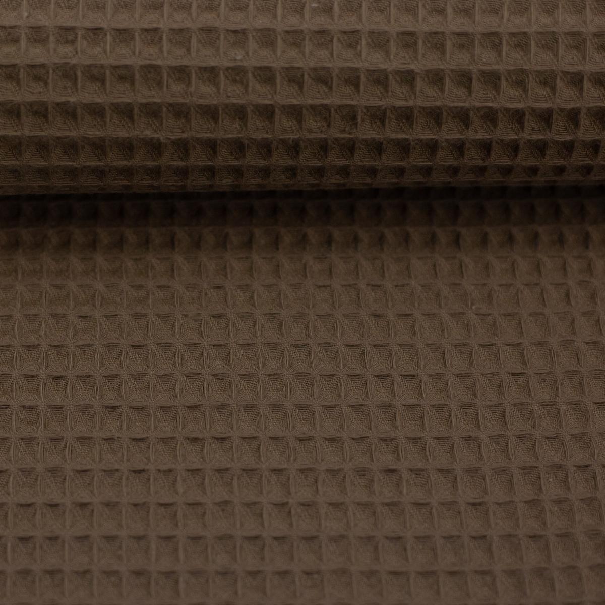 Waffelpiqué Nelson uni - taupe