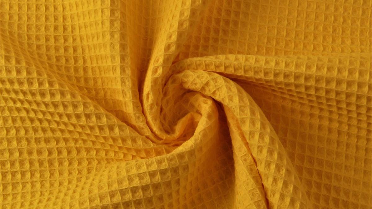 Waffelpiqué Neslon uni – senf