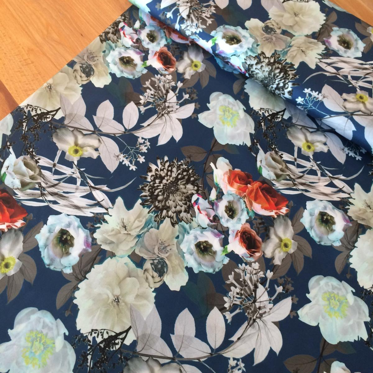 Silky Satin Air washed rauchblau