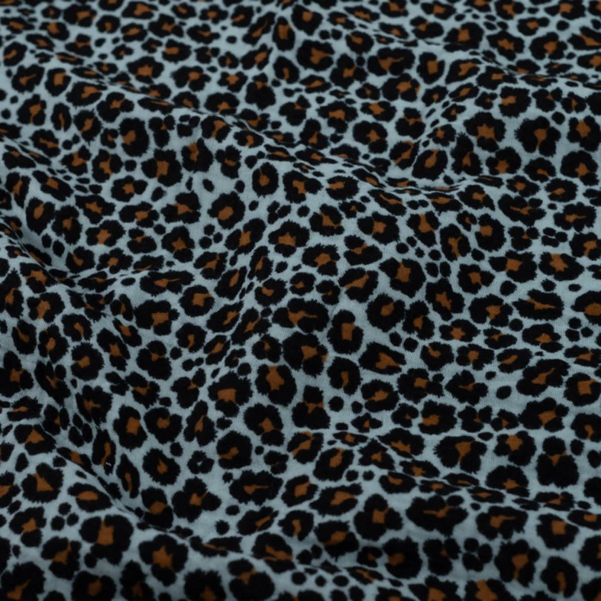 Musselin Leo mint schwarz