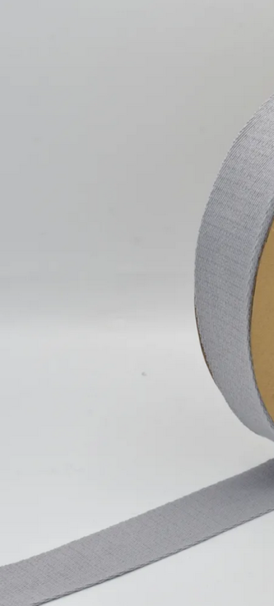 Weiches Gurtband  40mm - silbergrau