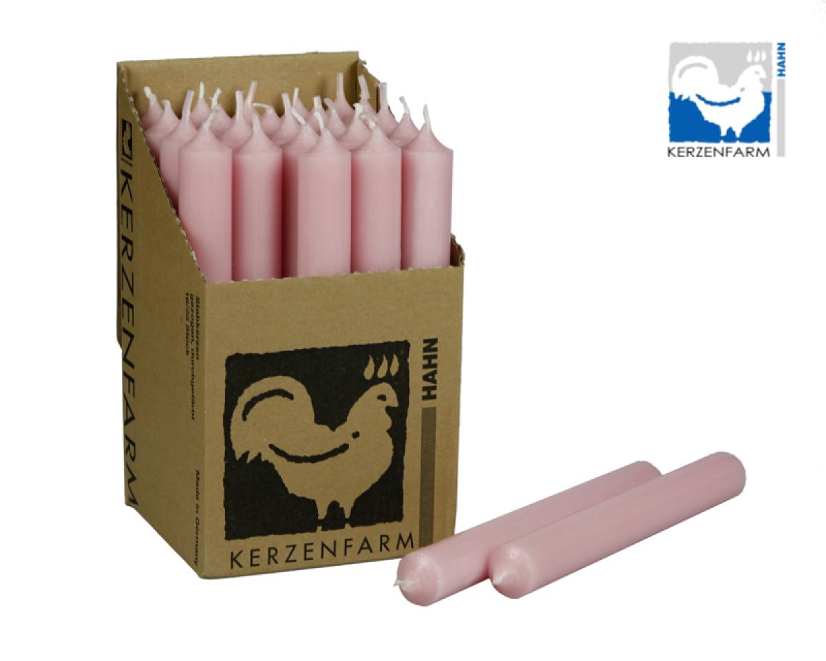 Stabkerze - pastellrosa 18cm lang - 22mm Durchmesser - Stoffe und Nähzubehör
