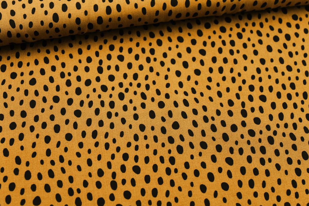 Viskose Radiance „Dots“ - ockergelb