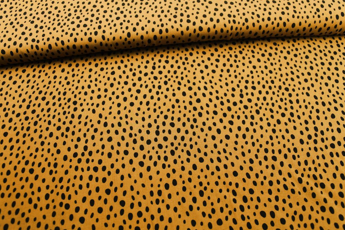 Viskose Radiance „Dots“ - ockergelb