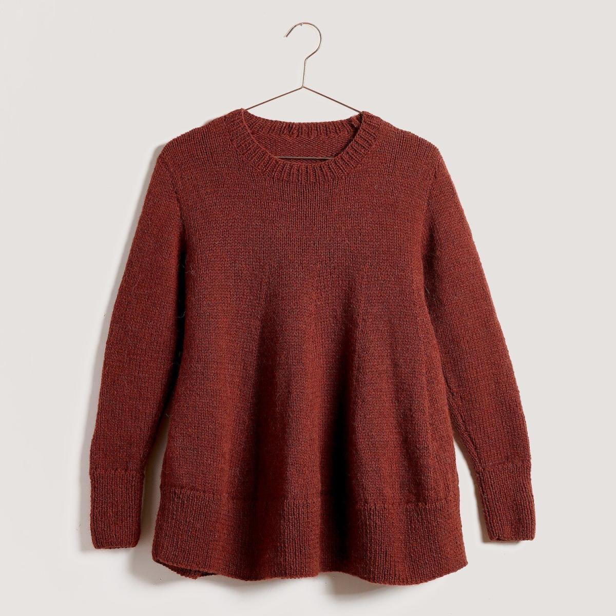Rico Design Soft Alpaca in Weinrot 022 – weiches Strickgarn mit Alpaka- und Wollanteil Strickbeispiel Kinder Cardigan
