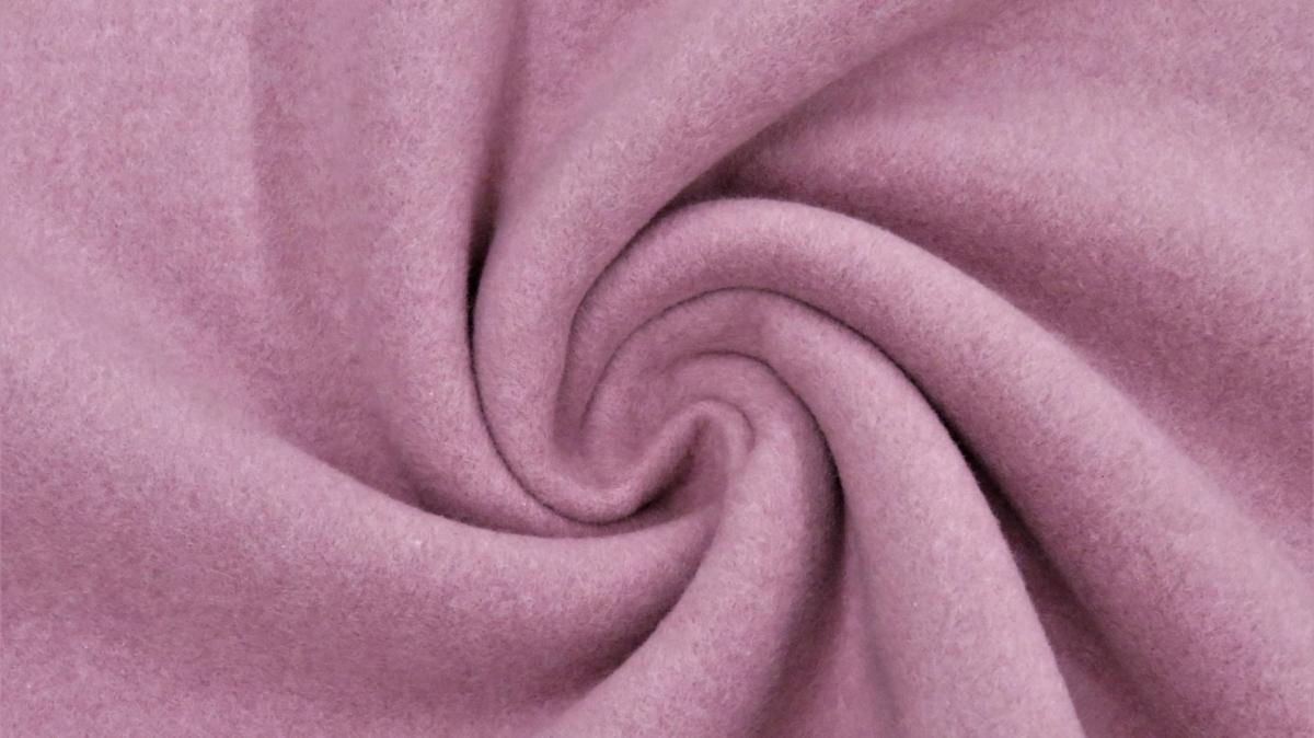Baumwollfleece altrosa - dehnbar