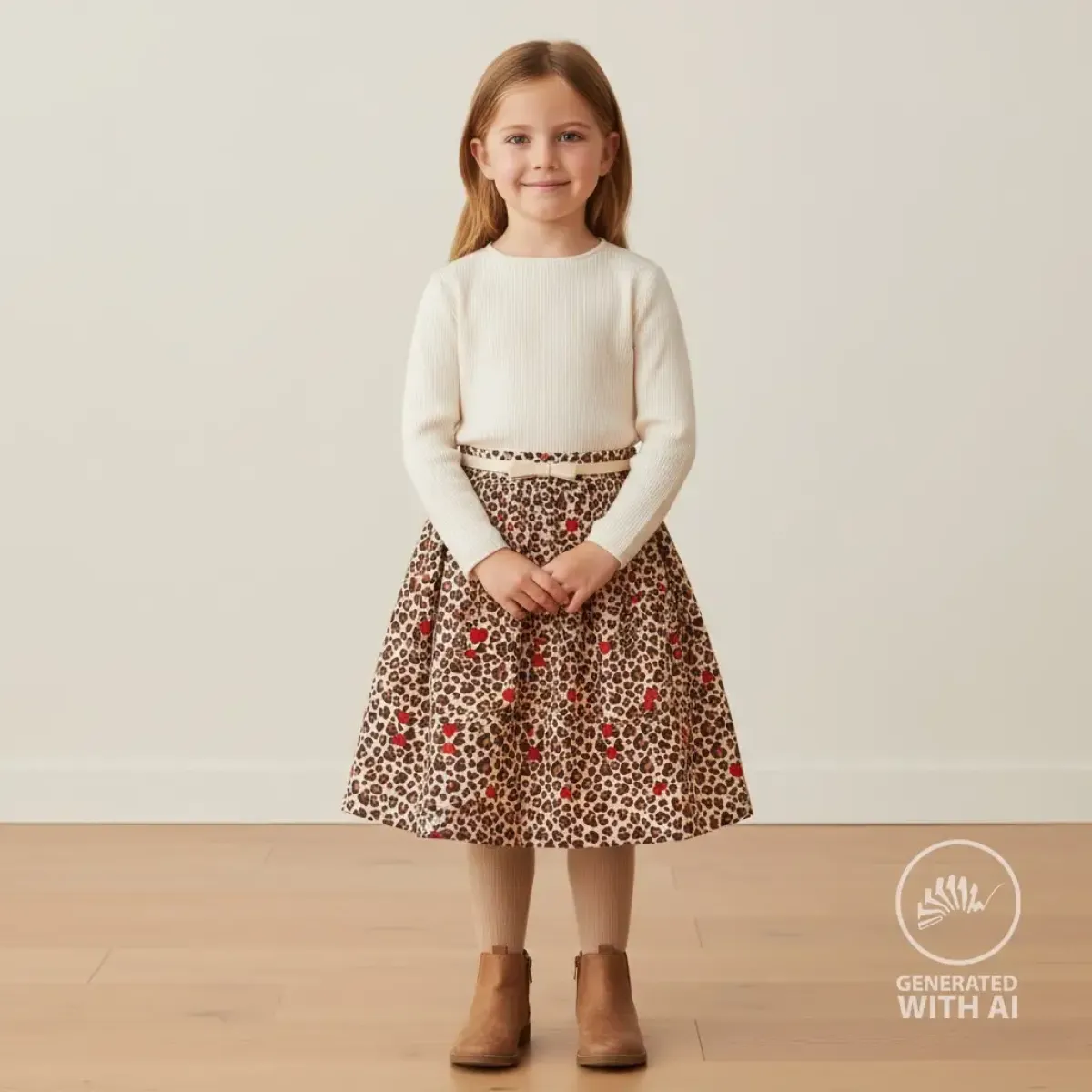 Baumwolljersey Animal Print Herzen Meterware