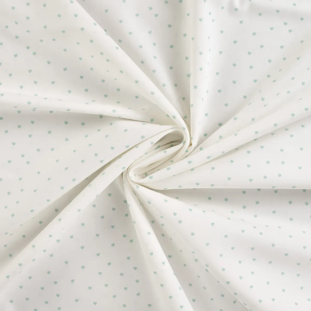 Baumwoll Popeline weiß rosa Herzen Stoff