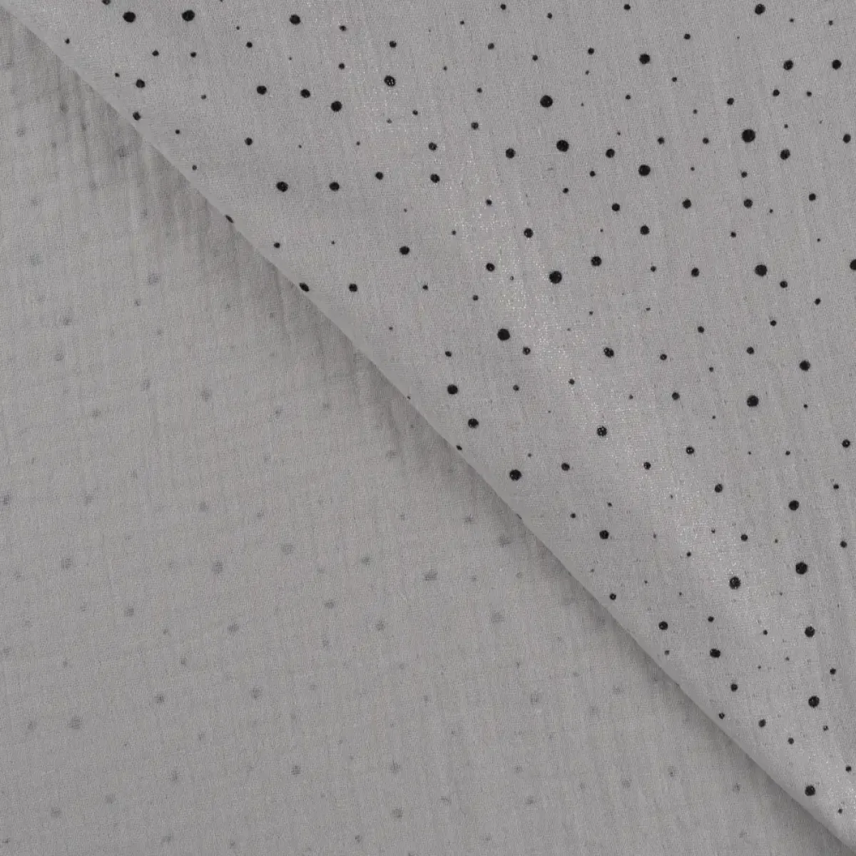 Baumwollstoff Musselin gepunktet Meterware mit Schimmer