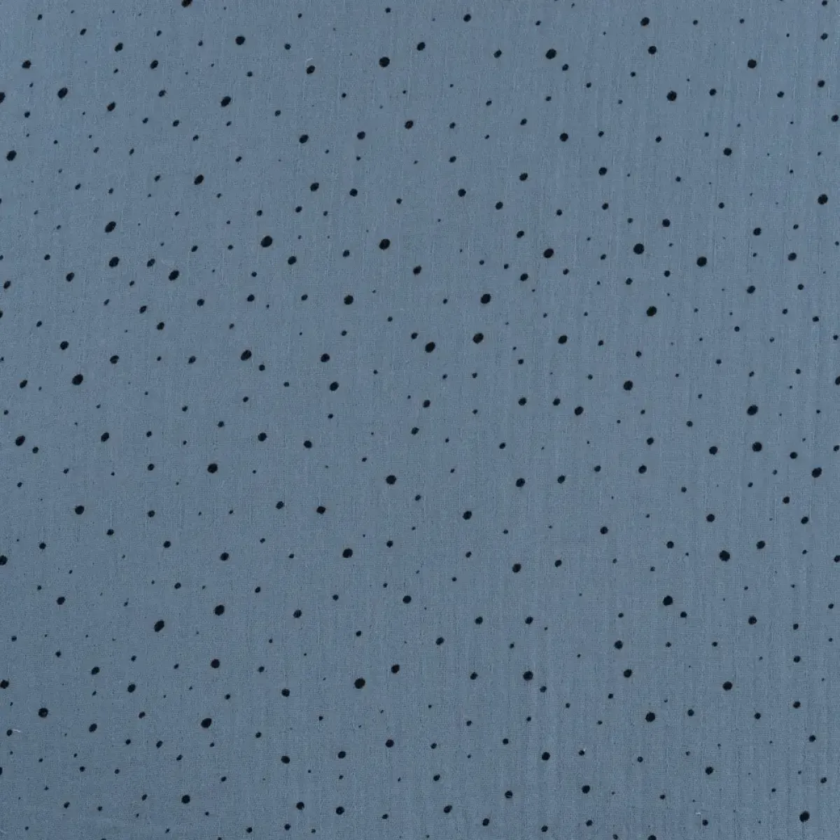 Musselin hellgrau mit schwarzen Punkten