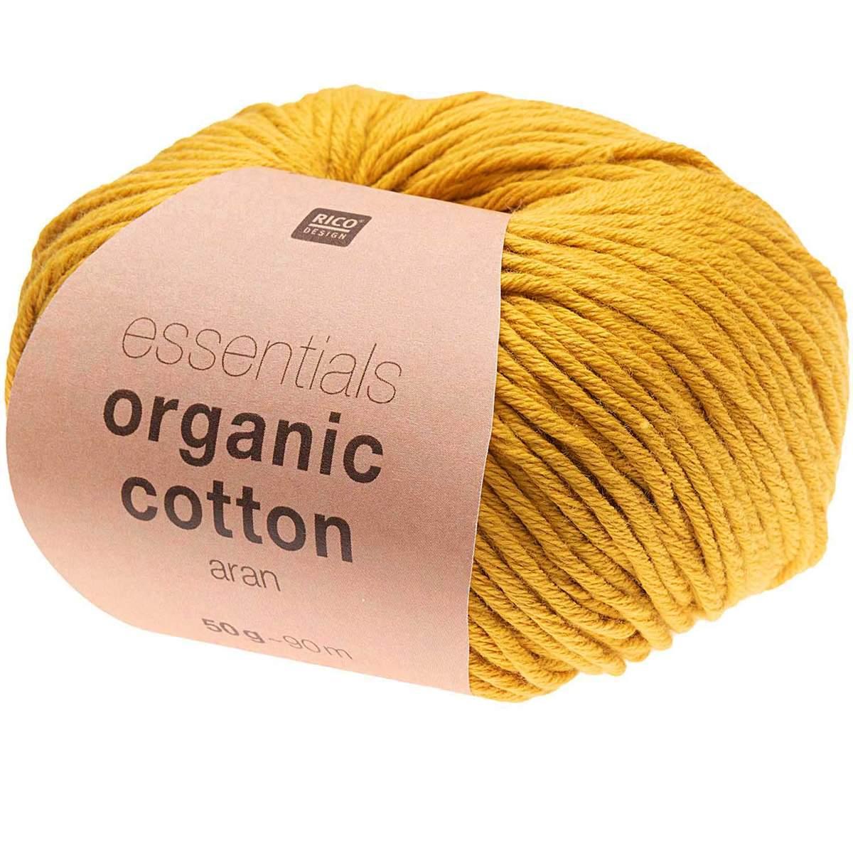 Rico Design Essentials Organic Cotton aran 50g 90m senf