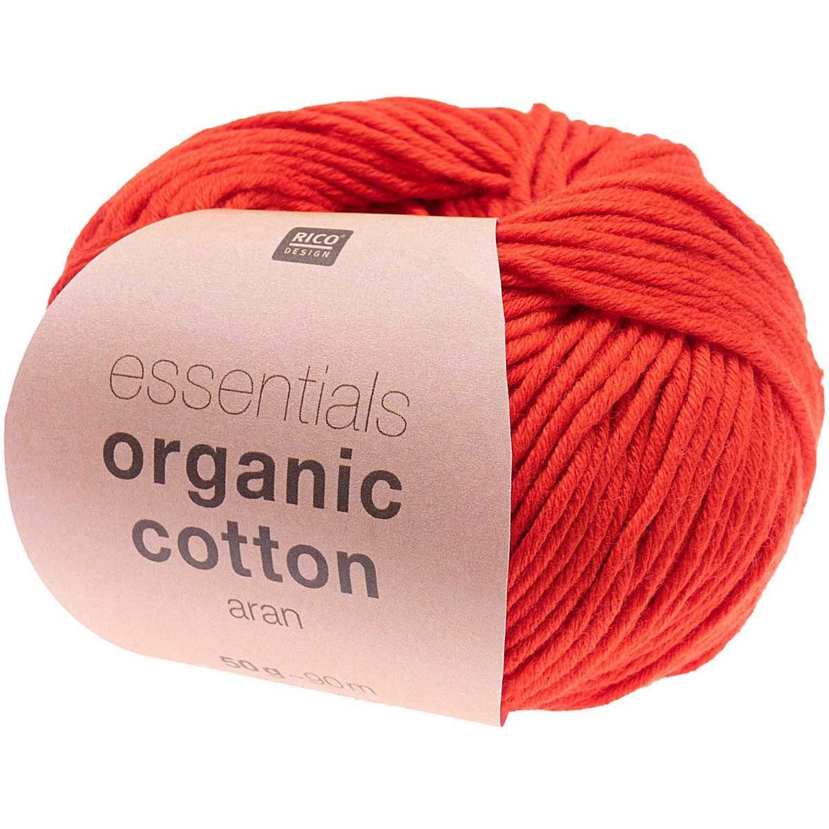 Rico Design Essentials Organic Cotton aran 50g 90m rot