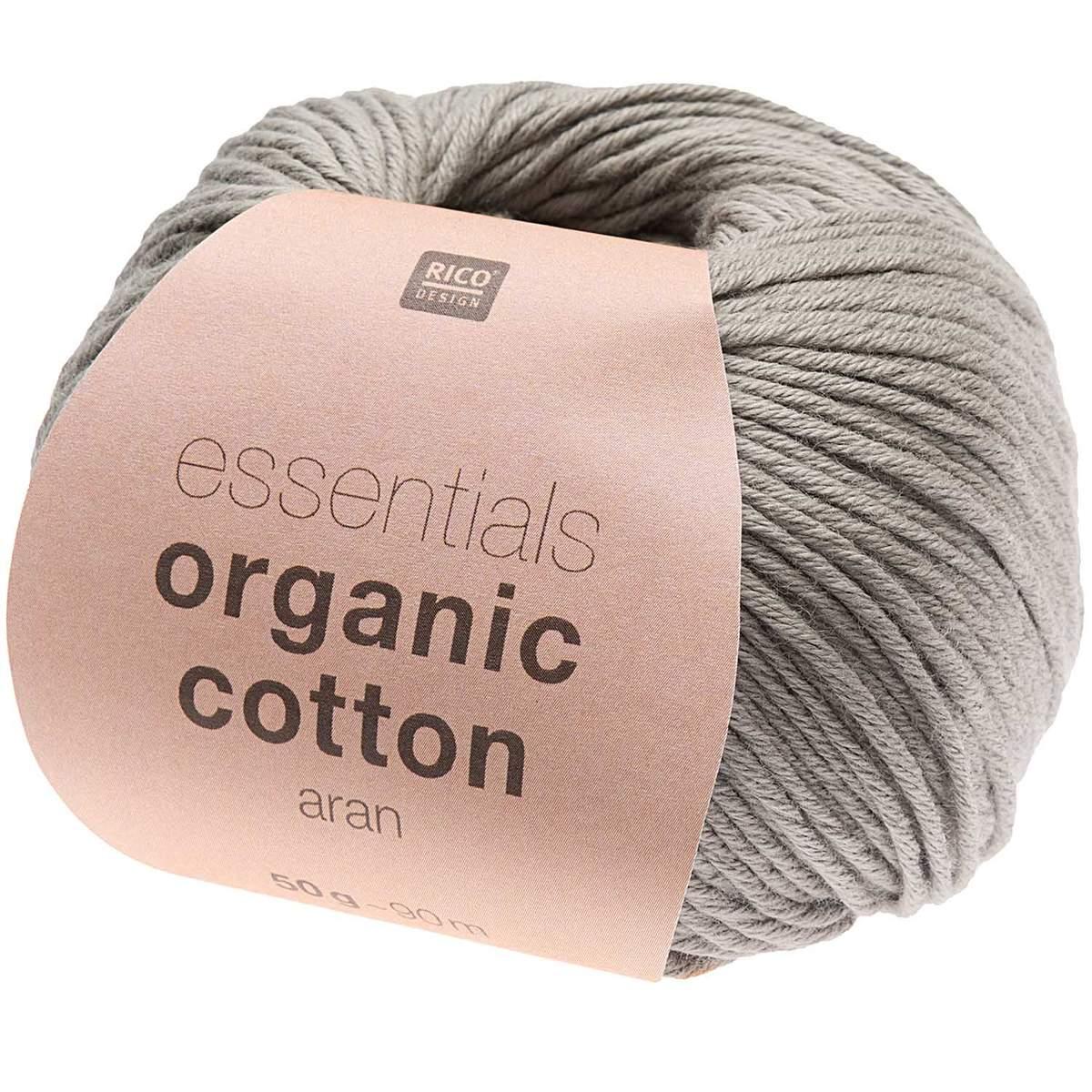 Rico Design Essentials Organic Cotton aran 50g 90m grau