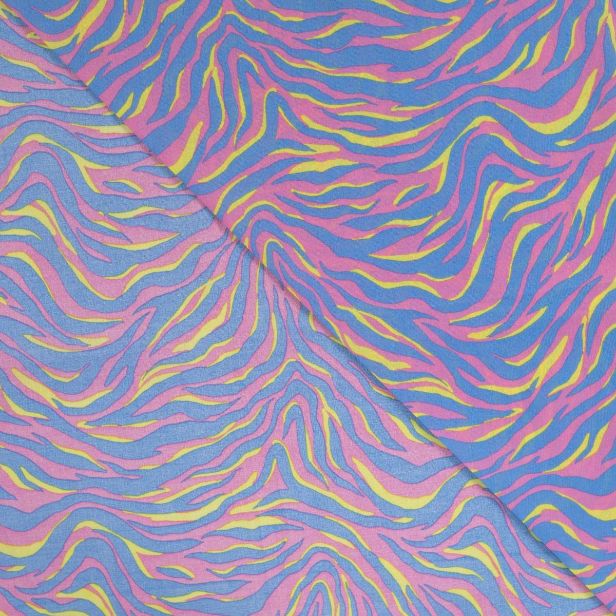 Baumwoll Voile Animal Print flieder pink für Sommerkleidung