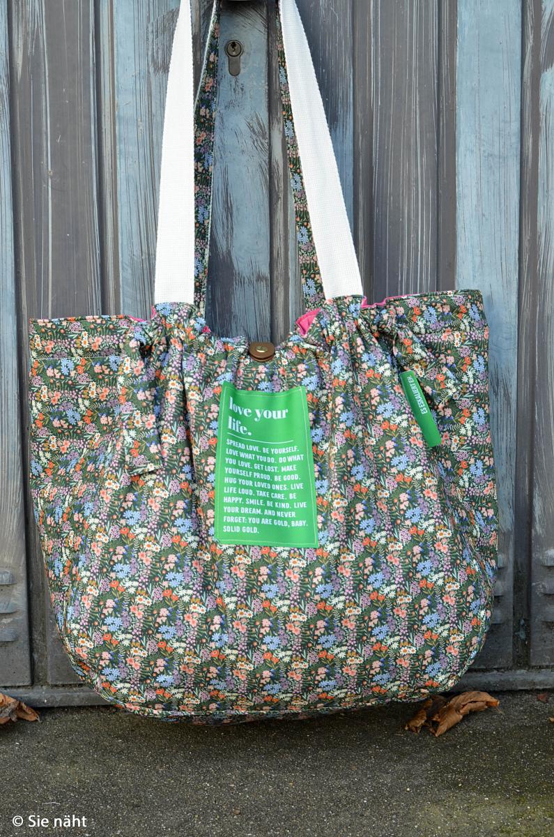 Tasche aus Canvas Blumen