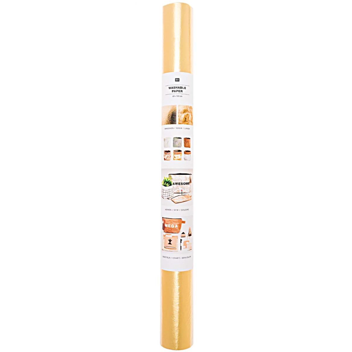 Washable Paper gold - 48cm x 100cm