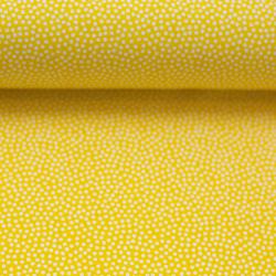 Baumwollstoff Dotty gelb weiße Punkte Swafing