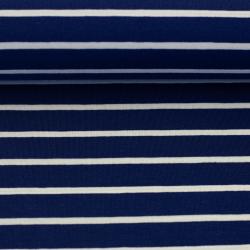 Baumwolljersey ISA blau gestreift von Swafing – elastischer Jersey Stoff Meterware