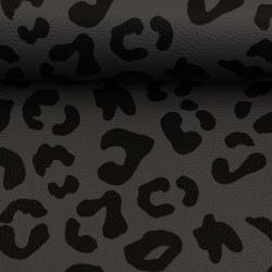 Kunstleder in schwarz grau auf einen Ballen gewickelt