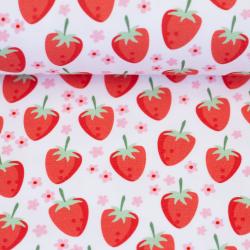 Jersey Stoff mit Erdbeeren von JaTiJu für Swafing