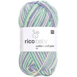Rico Design Baby Cotton Soft Print dk 50g 125m veilchen-grün
