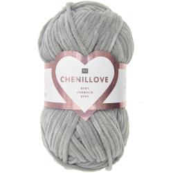 Rico Chenillove Chenillegarn grau