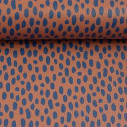 Kunstleder Brush Wild Braun Blau by Cherry Picking