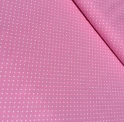 Feine Popeline - rosa/weiß gepunktet